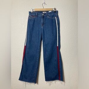 Tommy Hilfiger Blue Flare Jeans with Red and White Stripes